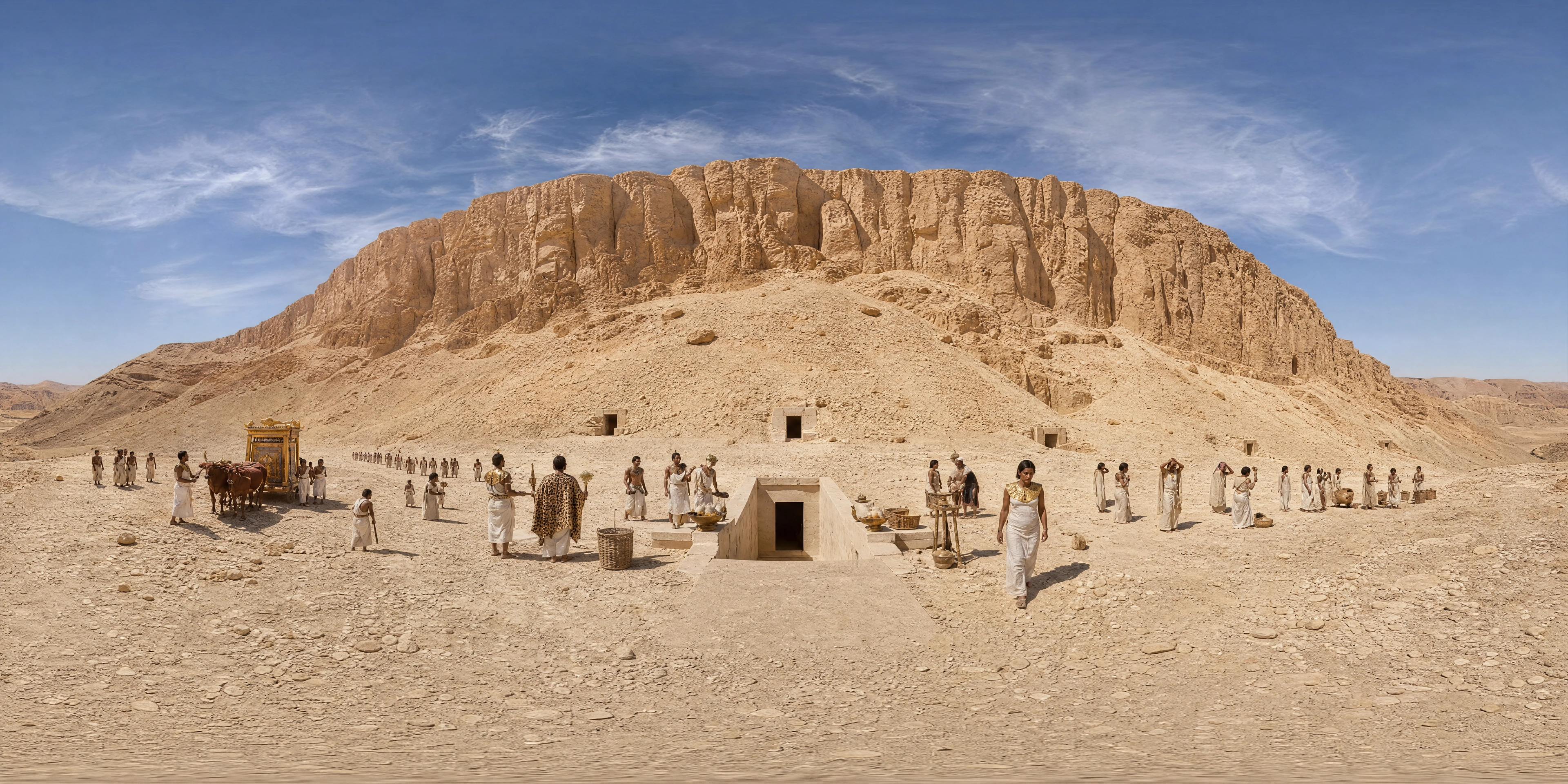 Panoramic scene depicting Valley of the Kings (1323 BC), Valley of the Kings.