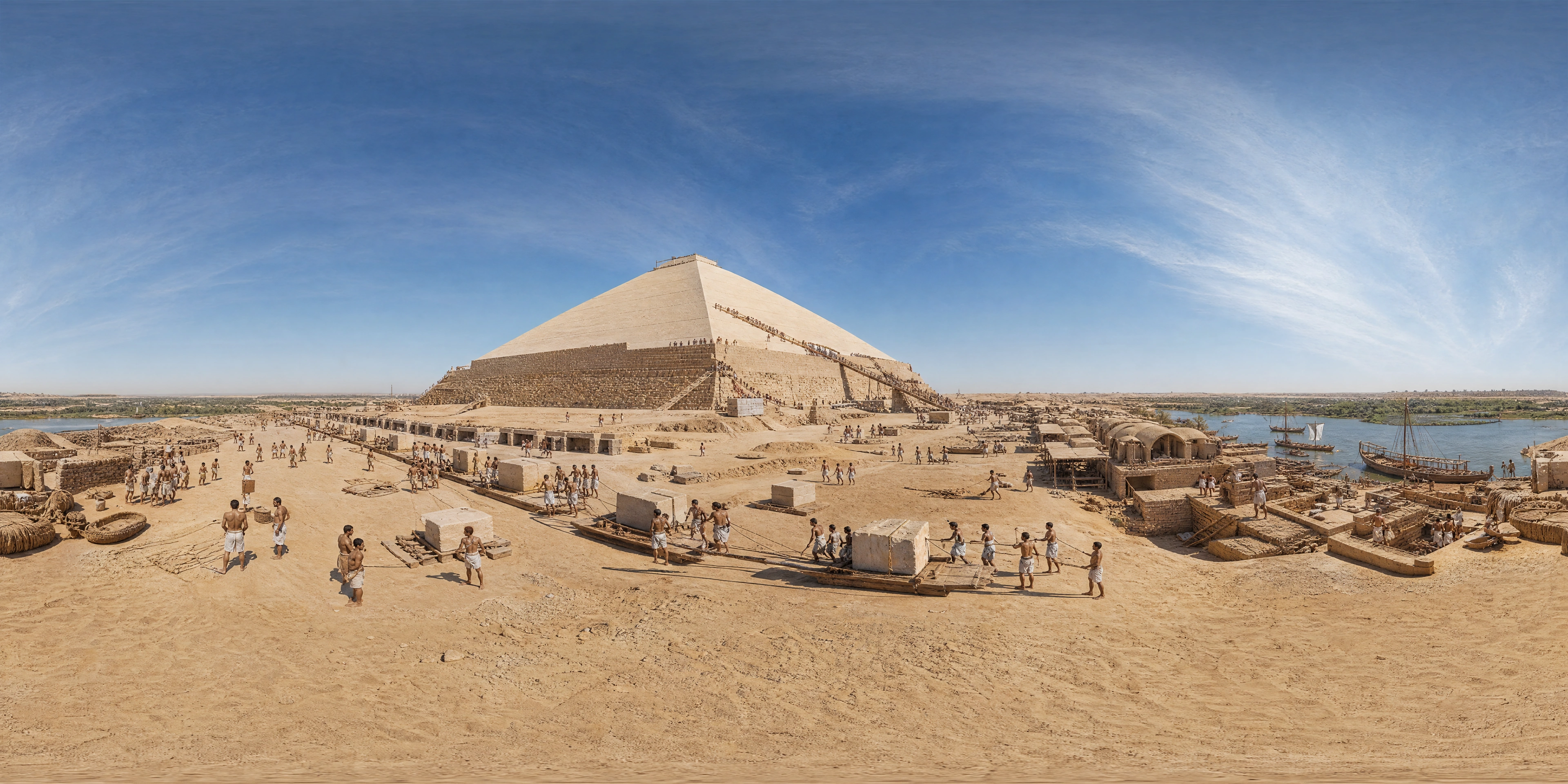 Panoramic scene depicting Giza (2560s BC), Giza.