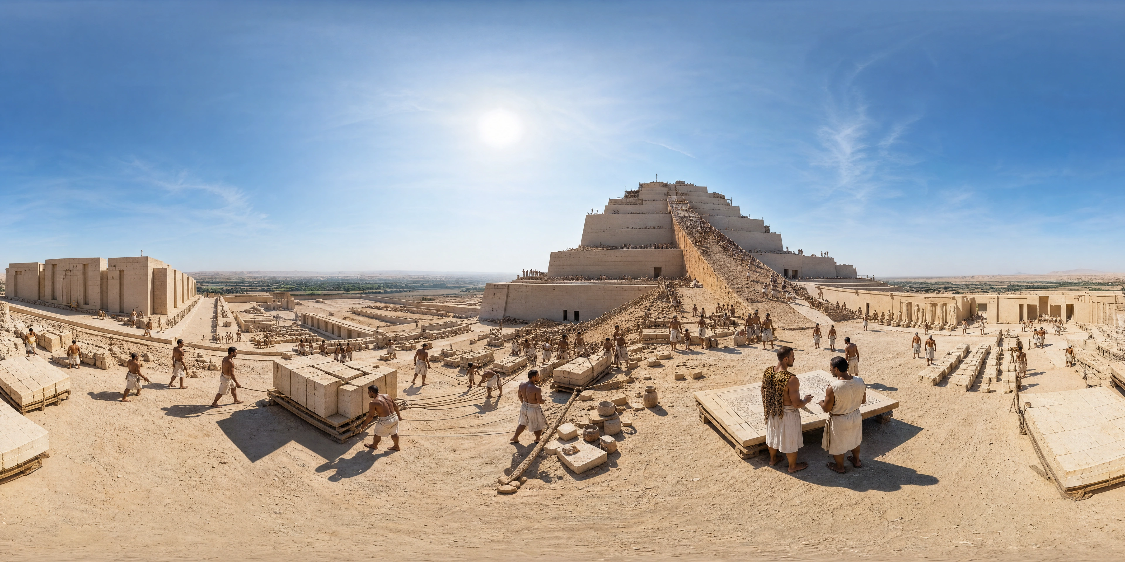 Panoramic scene depicting Saqqara (2670s BC), Saqqara.