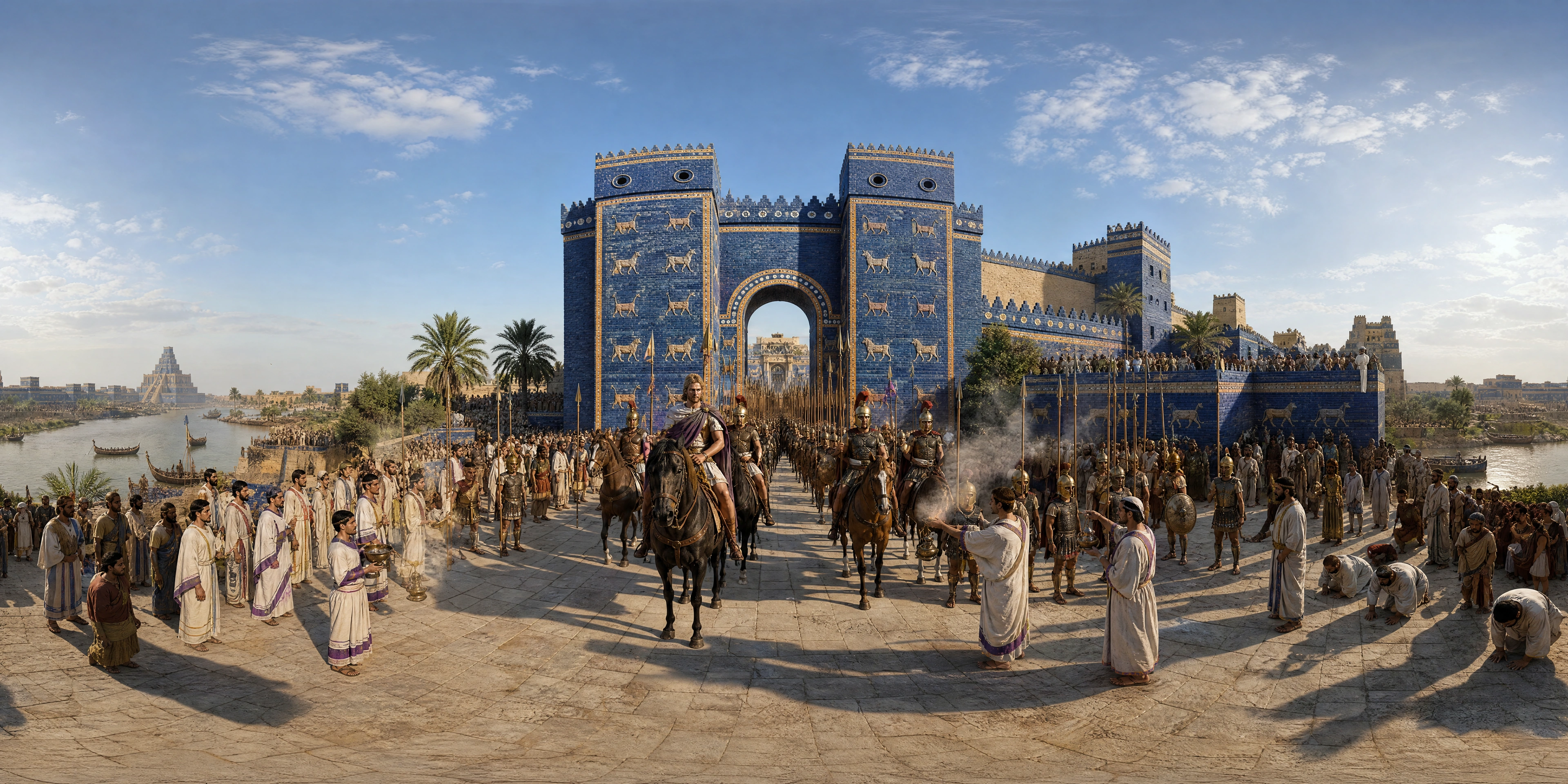Panoramic scene depicting Babylon (331 BC), Babylon.