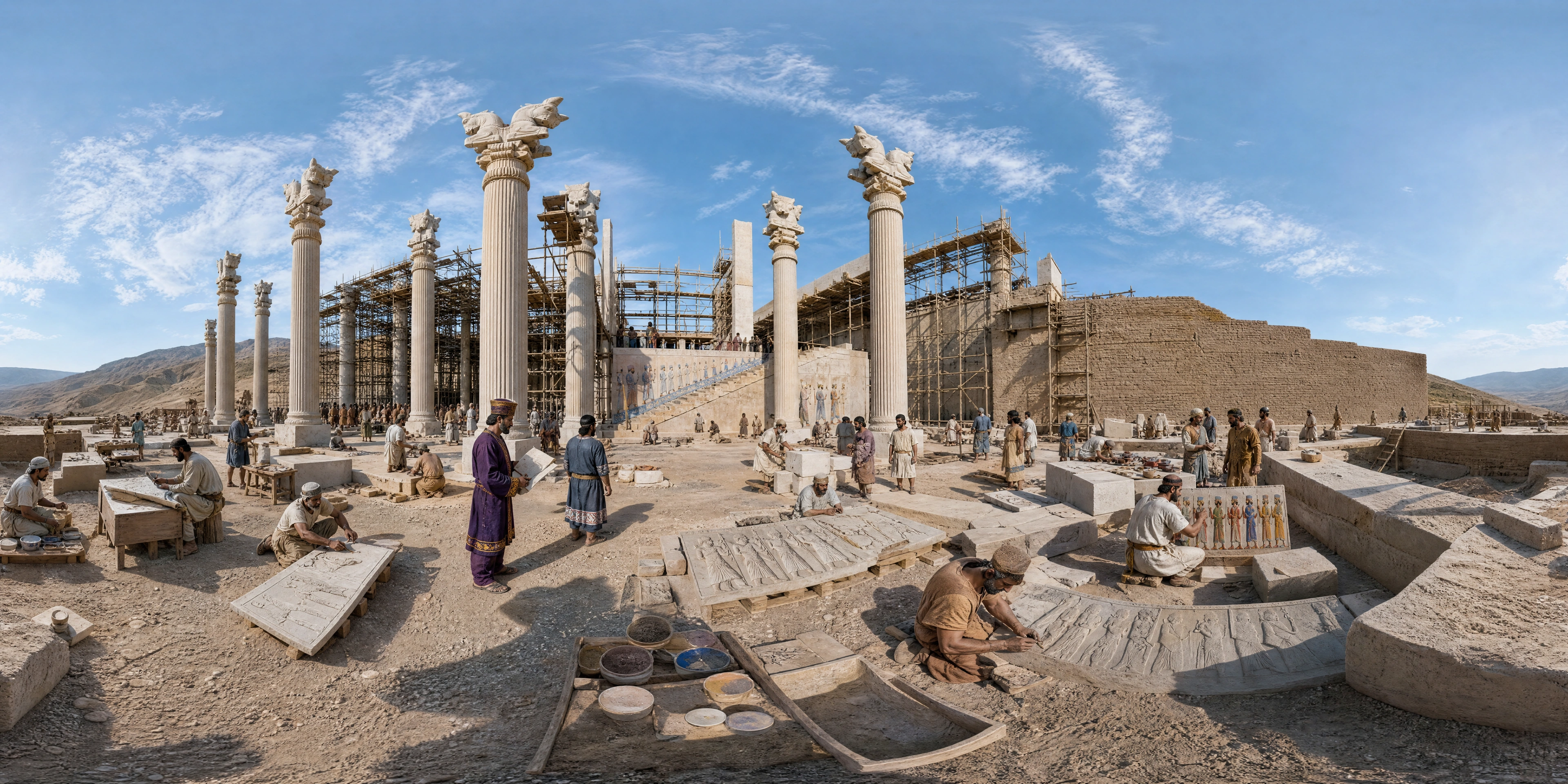 Panoramic scene depicting Persepolis (510s BC), Persepolis.
