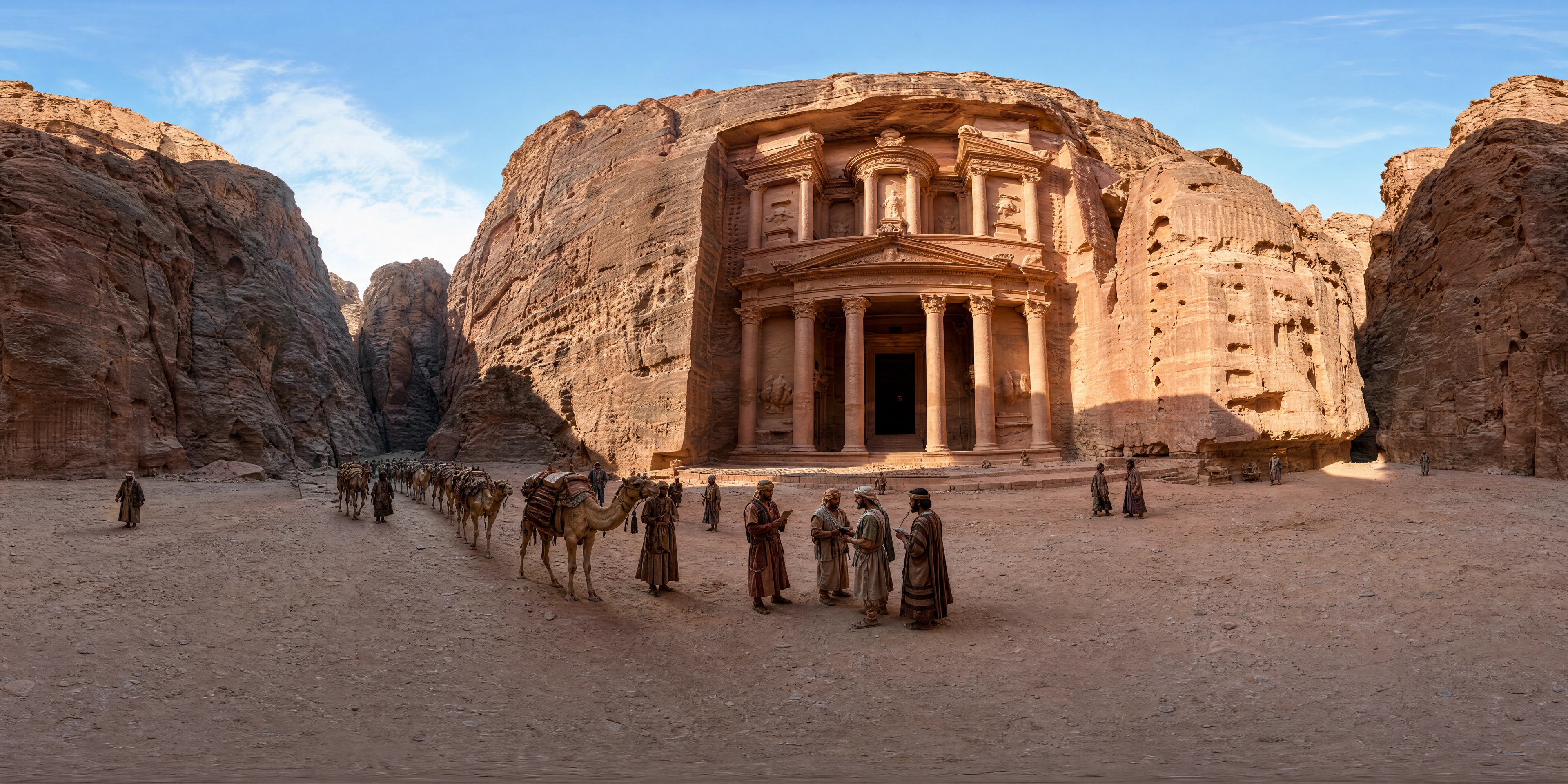Panoramic scene depicting Petra (1st century AD), Petra.