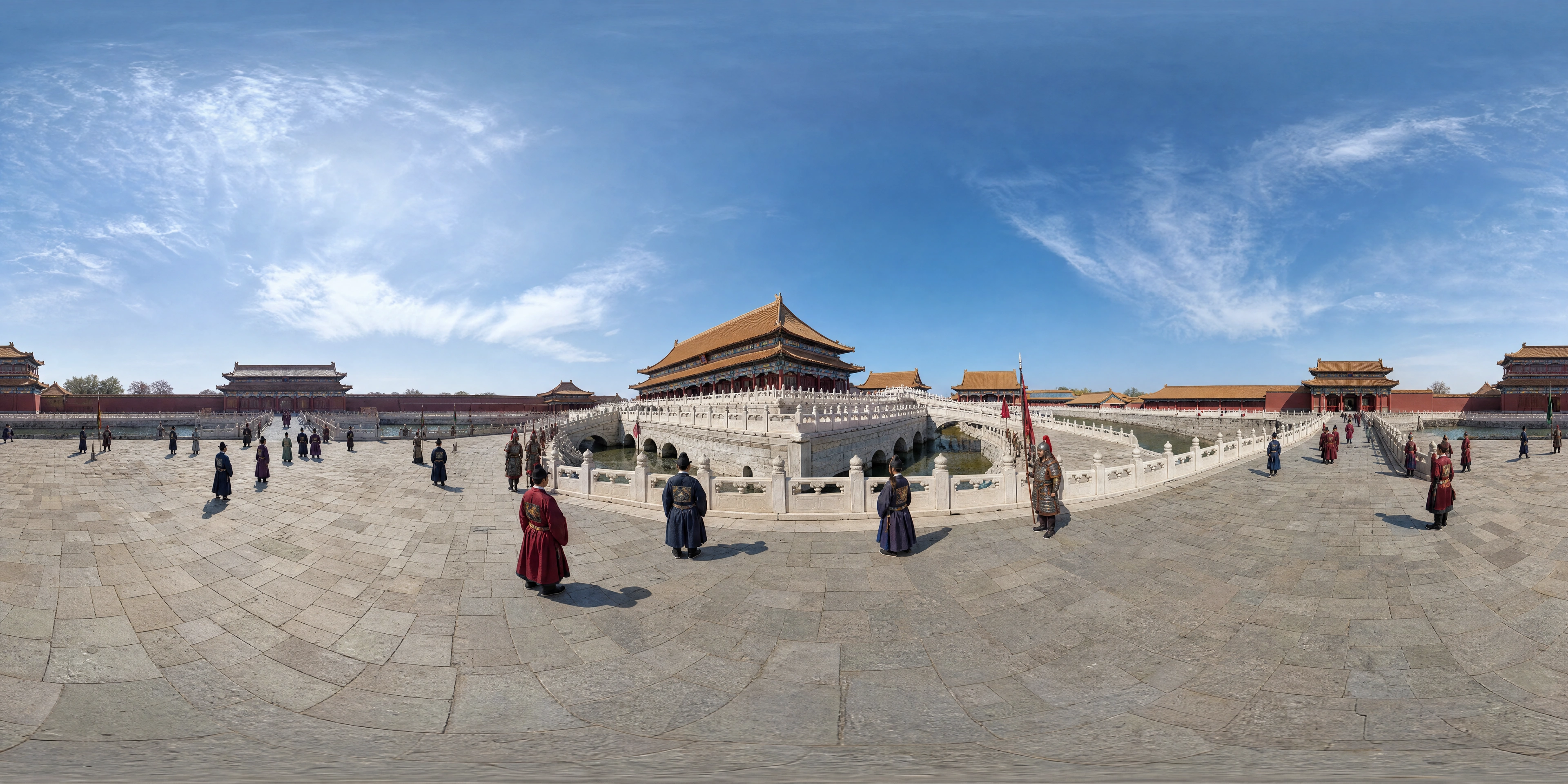 Panoramic scene depicting Forbidden City, Beijing (1420), Forbidden City.