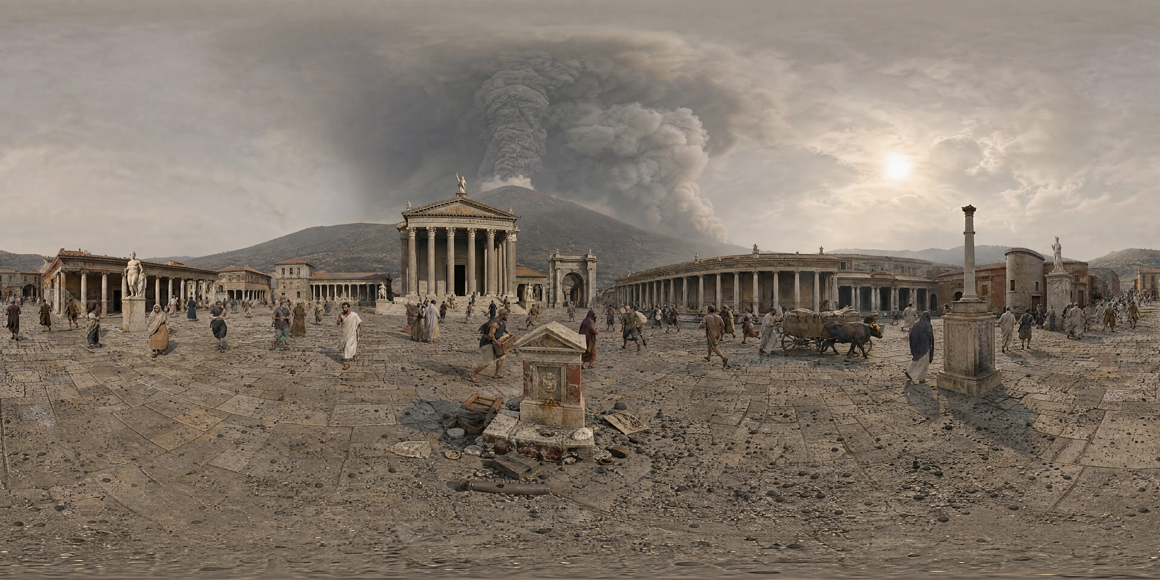 Panoramic scene depicting Pompeii (79), Pompeii.